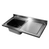 1 Bowl Stainless Steel Sink with Right Drainer - Robust for Pro Kitchen