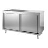 Edelstahl-Unterschrank mit 2 Schiebetüren - CombiSteel 1200x600 mm - Robust und Praktisch