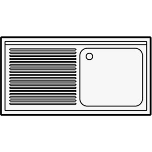 Plonge 1 Bac Inox avec Étagère et Égouttoir à Gauche - CombiSteel