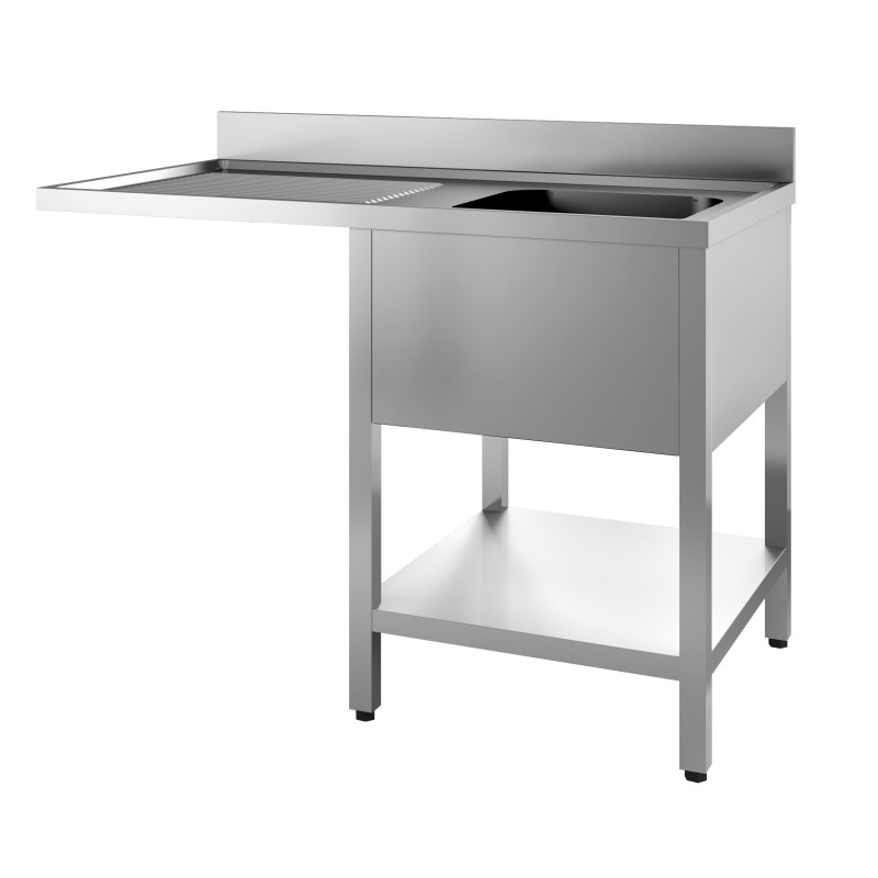 1 Bowl Sink and Left Dishwasher Passage - Detachable Stainless Steel