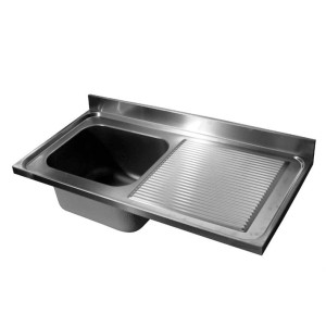 2 Bowl Stainless Steel Sink with Right Drainer 1600x700mm - CombiSteel Quality