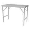 Folding Stainless Steel Table L 1200 x D 700 mm - Professional Quality