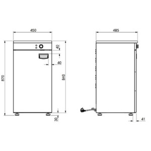 Heated Cabinet - 3 Levels - L 450 x D 485 mm - CombiSteel