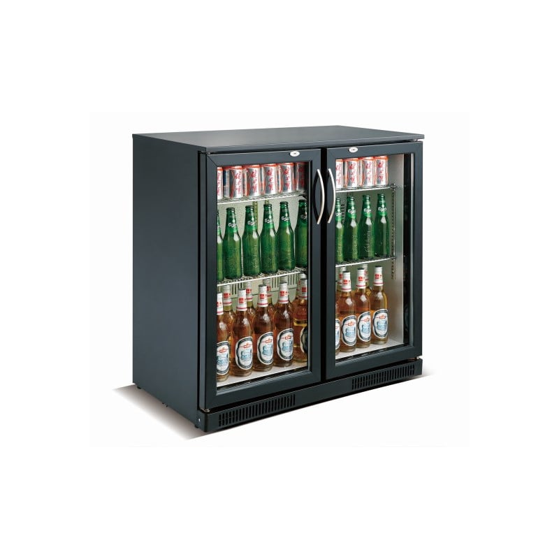 Refrigerated Back Bar 2 Swing Doors - 198 L Black CombiSteel