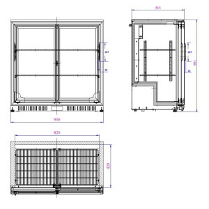 Arrière-Bar Réfrigéré 2 Portes Coulissantes - 208 L - Combisteel: Élégance et Efficacité.