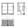 Rückkühlschrank mit 2 Schiebetüren - 208 L - Combisteel: Eleganz und Effizienz.