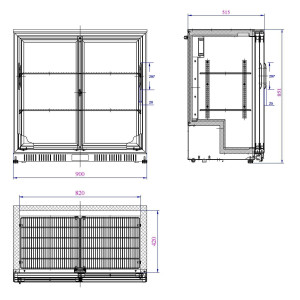 Arrière-Bar Réfrigéré 2 Portes Coulissantes 198 L Combisteel Innovant et Performant