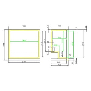 SEO-optimierter Title-Tag für das Produkt Rückwandkühlschrank 198L 2 Schiebetüren CombiSteel