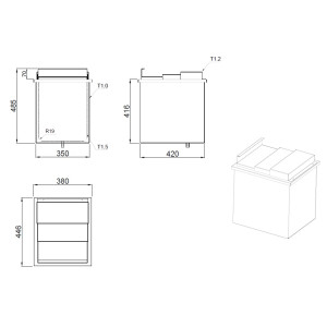 Built-in Stainless Steel Ice Bin - CombiSteel