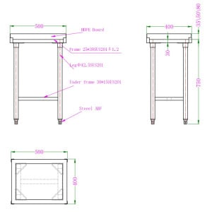 Polyethylene Cutting Block - 80 mm - CombiSteel