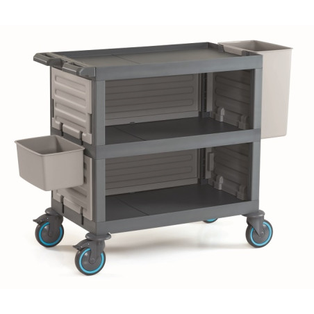 Chariot de Débarrassage 3 Niveaux CombiSteel - Service Inox & Organisation optimale