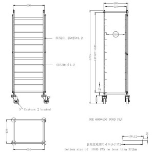 Tablettwagen CombiSteel 600x400 | Küche Gastronomie