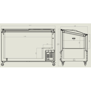 Chest Freezer 397 L Glass CombiSteel: Prof, Eco & Robust