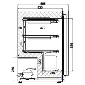 Mini Armoire Réfrigérée Négative Blanche - 129 L - CombiSteel: Stockage Efficace & Performant