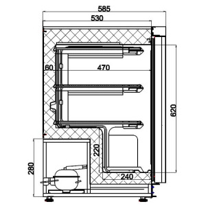 Mini Negative White Refrigerated Cabinet - 129 L - CombiSteel