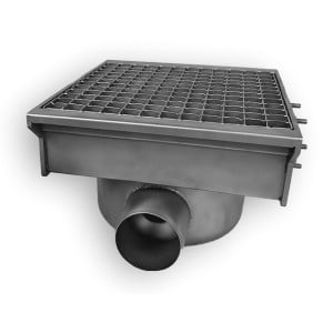 Floor Gutter - 300 x 265 mm - 2 Outlets - CombiSteel