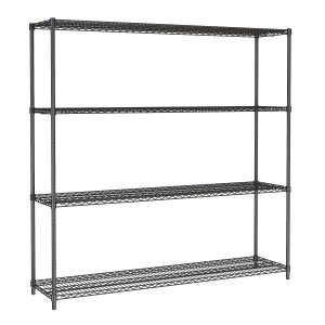 4-Tier Detachable Shelf Black 1800 mm - CombiSteel | Efficient & Robust Storage