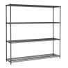 Étagère 4 Niveaux Démontable Noir 1800 mm - CombiSteel | Stockage Efficace & Robuste