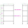 4-Tier Detachable Shelf - L 1200 x D 500 mm - CombiSteel