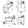 Professionelle Elektrische Fritteuse CombiSteel - 8 L, 3000 W