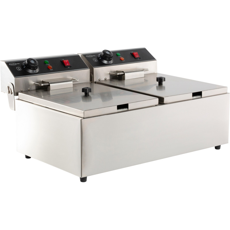 Professionelle Elektrische Fritteuse 2 x 6 L - CombiSteel