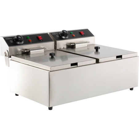 Professional Electric Fryer 2 x 6 L - CombiSteel