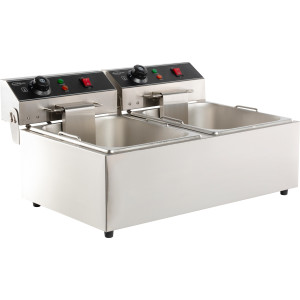 Professional Electric Fryer 2 x 6 L - CombiSteel