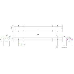 Connectable Slot Gutter - 1000 x 65 mm - CombiSteel