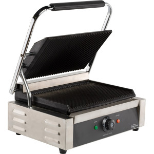 Grill Panini Simple Contact - Grooved Plates - CombiSteel