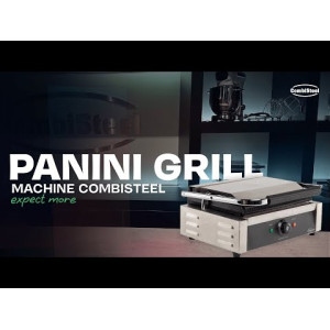 Grill Panini de Contact Simple - Plaques Rainurées - CombiSteel