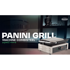 Grill Panini de Contact Simple - Plaques Rainurées - CombiSteel