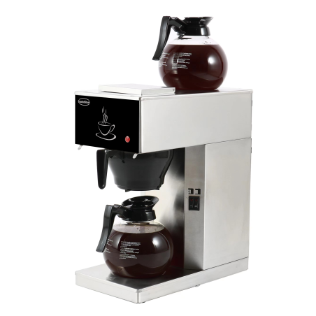 Machine à Café CombiSteel avec 2 Verseuses - 1,8 L | Professionnelle en Acier Inoxydable