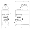 CombiSteel Coffee Machine with 2 Carafes - 1.8 L | Professional Stainless Steel