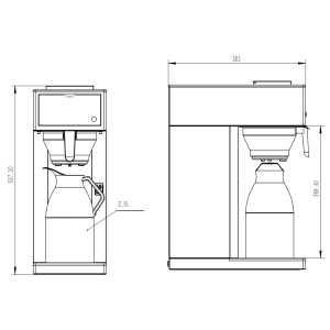 Thermos Coffee Machine 2.0L - CombiSteel 7535.0015