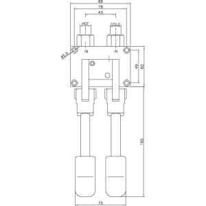 Fußpedal-Mischbatterie 2P - Präzise Steuerung | CombiSteel