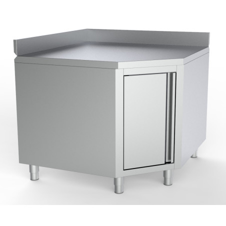 Low Angular Stainless Steel Furniture with Backsplash - Professional Quality & Optimal Ergonomics