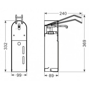 Desinfektionsstation mit Ellbogenbedienung | Edelstahl CombiSteel