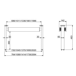 Lighting Ramp 4/1 Combisteel - Professional Display