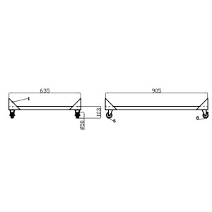 Support Saladette 2 Doors Combisteel | Accessories included