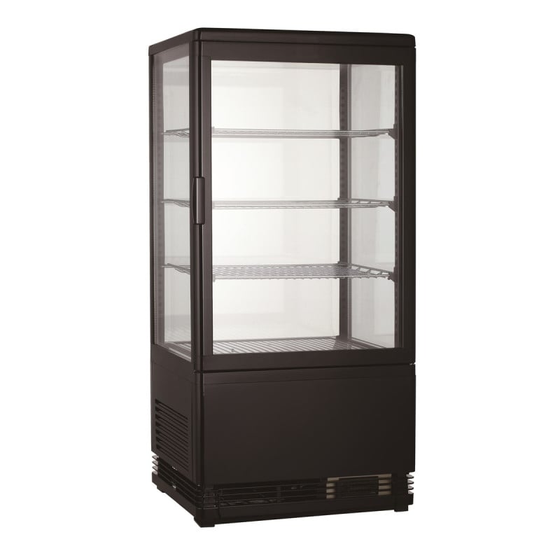 Black Refrigerated Display Case - 68L - CombiSteel: Optimal Presentation and Preservation