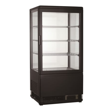 Black Refrigerated Display Case - 68L - CombiSteel: Optimal Presentation and Preservation