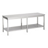 Stainless steel table with shelf - CombiSteel: Professional work table in stainless steel