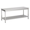 Table Inox Professionnelle avec Étagère | 1800x700 | Haute Qualité