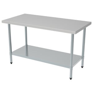 Table Inox avec Etagère - L 1800 x P 700 mm - Qualité Professionnelle