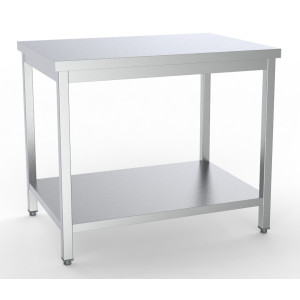 Stainless Steel Table with Shelf - L 800 x D 600 mm