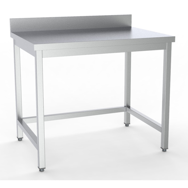 Stainless Steel Table with Backsplash - Robust Worktop 1000x600mm CombiSteel