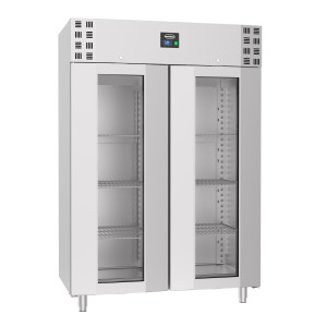 Negative Refrigerated Cabinet 1400L Stainless Steel - 2 Glass Doors CombiSteel