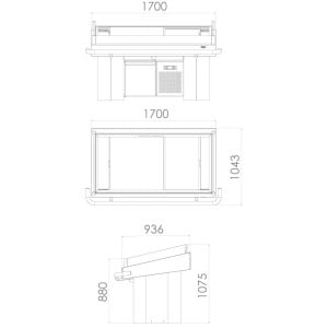 Refrigerated Fish Counter Combisteel in Stainless Steel | Restaurant Furniture