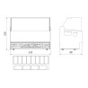Vitrine für Eis Borneo - 12 x 5 L - CombiSteel