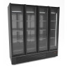 Wall-Mounted Refrigerated Display 4 Doors Black 1850L - Combisteel